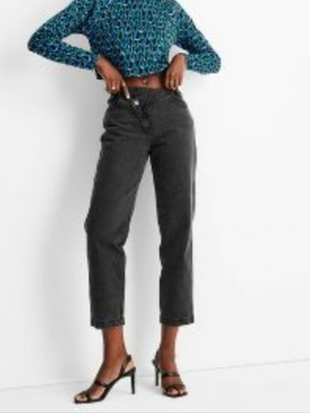 Future Collective Black Asymmetrical Jeans
